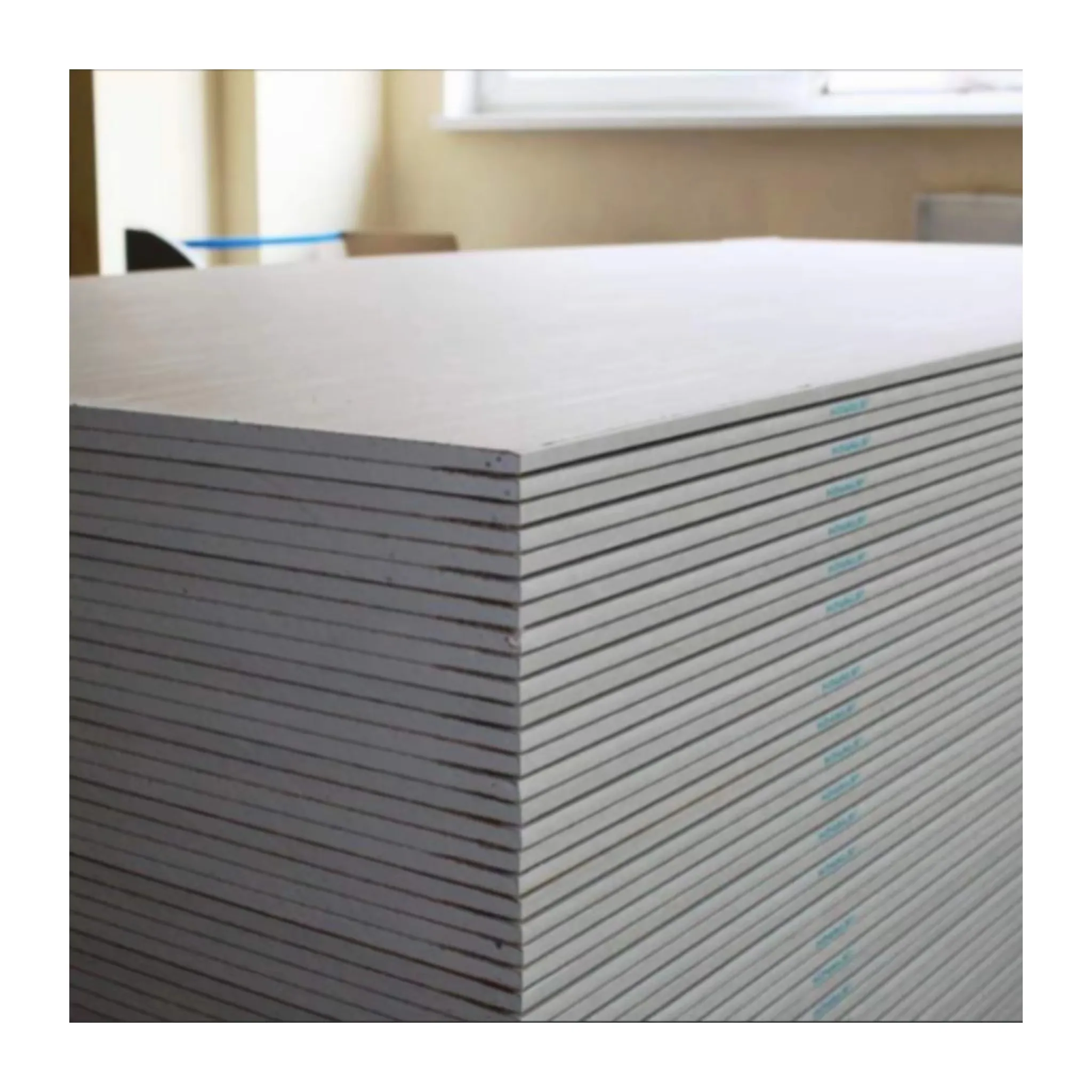 Novo Tipo 9.5/12mm Partição Drywall Material de Construção Preços Baratos Plaster Board Gypsum Boards para drywall e teto