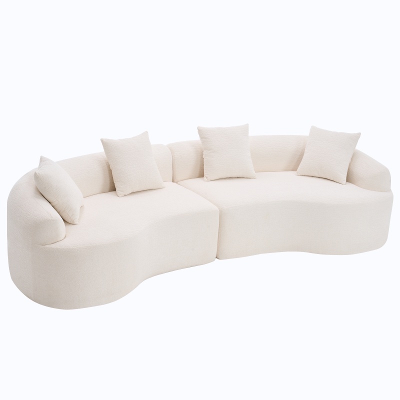 Blanc + Chenille + 4 places + Mousse