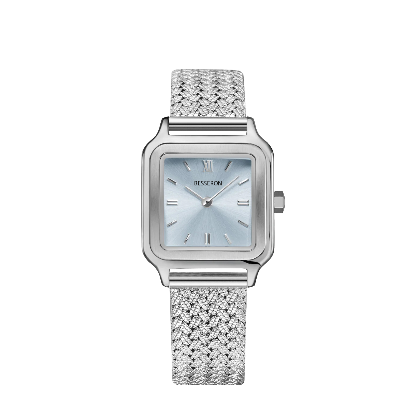 Montre Ti-ffany Blue argentée avec boîtier argenté