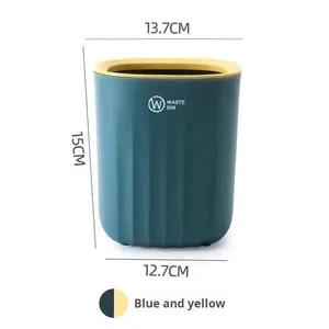 Ev ofis için çok fonksiyonlu Lidless Mini çöp tenekesi kare plastik ayakta yapısı oturma odası kahve sehpası Model Bin - Product Image 6