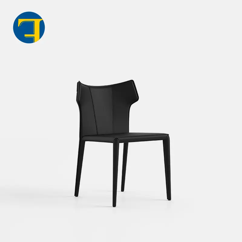FINNNAVIANART moderno di lusso moderno sella gambe in metallo sedia da pranzo sedia in pelle sedia da pranzo