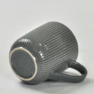 Factory Own Set of 6 Reaction Glaze <strong>Cups</strong> with Embossed Customizable Ceramic <strong>Cups</strong> Set - Product Image 3