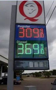 16&quot; Inch Red <strong>7</strong> <strong>Segment</strong> <strong>LED</strong> Gas Oil Petrol Station Price <strong>Display</strong> Sign Board Screen - Product Image 3