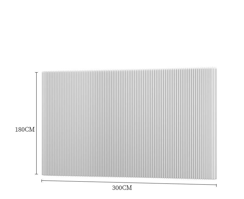 Blanc, hauteur 1,8 m, longueur 3 m, largeur 35 cm
