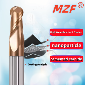 55 độ 2-cạnh bóng-end vonfram thép phay cắt, Bóng Cắt, mở rộng Carbide Bóng Cắt, CNC R3 công cụ, R4, R5 - Product Image 3