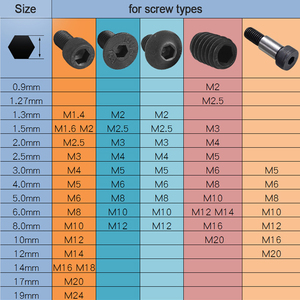 0.7-27mm L şekilli metrik boyutu düz kafa altıgen anahtar allen anahtarı