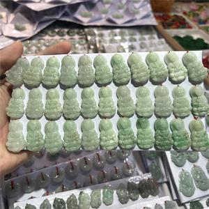 Toptan bir sınıf Myanmar yeşil Jadeite GuanYin kadınlar için Budda 30mm yeşim kolye takı sarkık DIY aksesuarları - Product Image 5