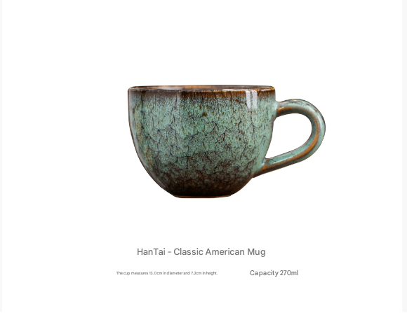 Tasse classique américaine verte