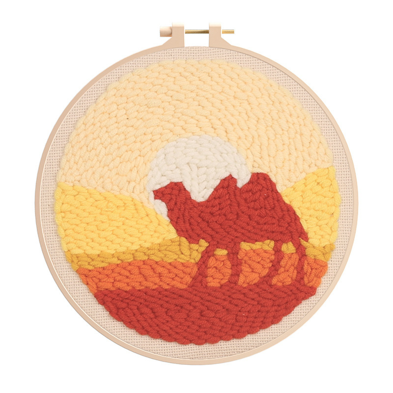 Broderie à l'aiguille de 8 pouces de chameau du désert