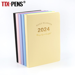 TTX A5 A4 Benutzer definierter Planer Druck datum Täglich Wöchentlicher Leder-Notizbuch planer