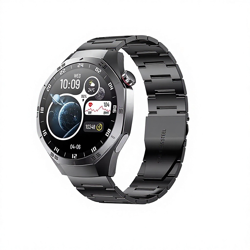 Bracelet en métal en acier inoxydable noir