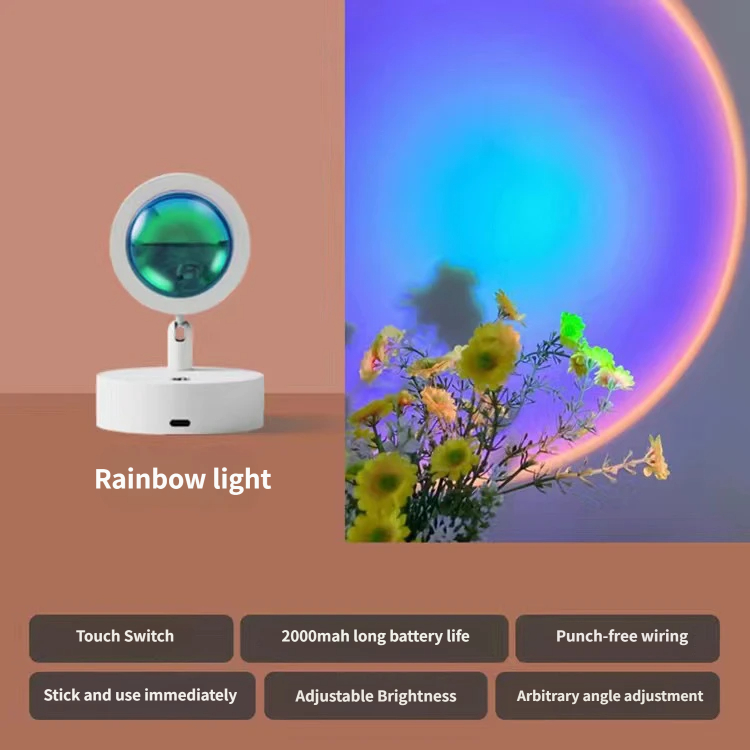 Luz de arcoíris blanca