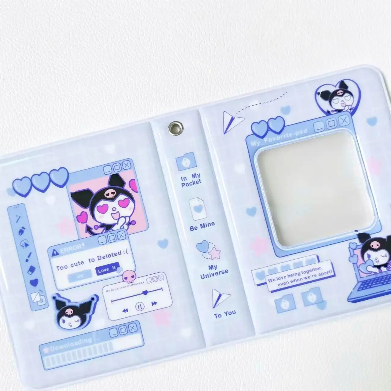 Sanrio 3 pulgadas Polaroid Kuromi Creative High Beauty Card Album con cubierta de PVC Cute Star Chasing Storage Design