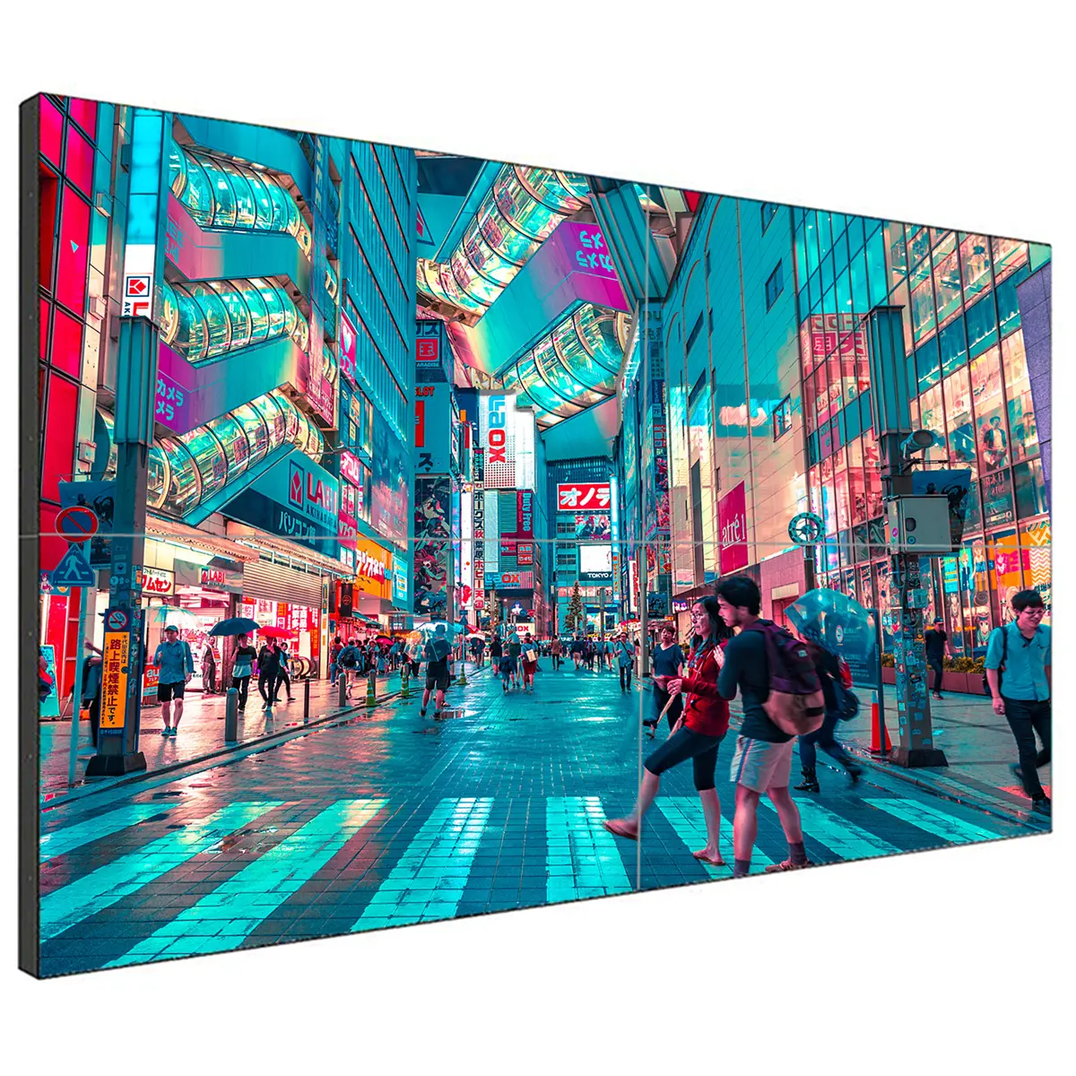Reklam dijital tabela ve ekleme ekranı için video duvar paneli lcd ekran 2x2 denetleyici 55 inç 4k dağı videowall monitör
