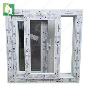Modern Design Kitchen Internal Tinted Double Glass Horizontal <strong>Sash</strong> UPVC Sliding <strong>Window</strong> with Magnetic Screen Feature - Product Image 3