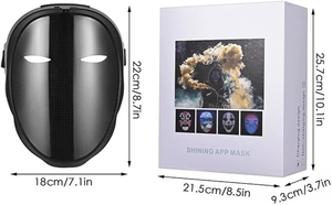 Yüz dönüştürme-Light Up programlanabilir maske App kontrollü şarj edilebilir Bluetooth uyumlu Led maske - Product Image 2