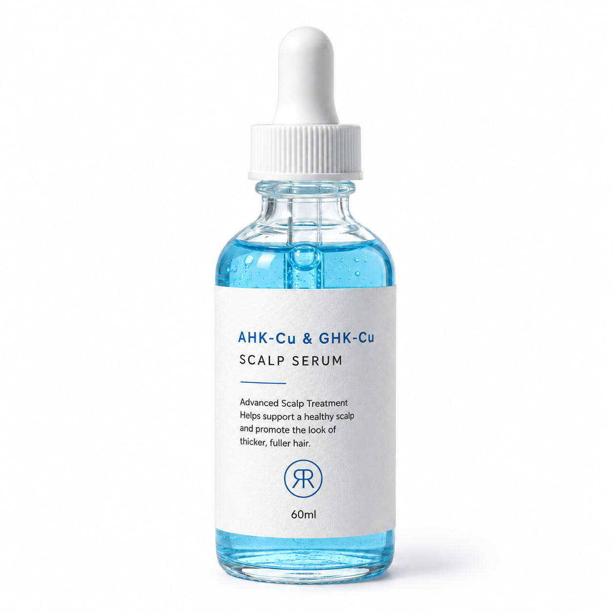 Sérum pour le cuir chevelu AHK-Cu GHK-Cu bleu
