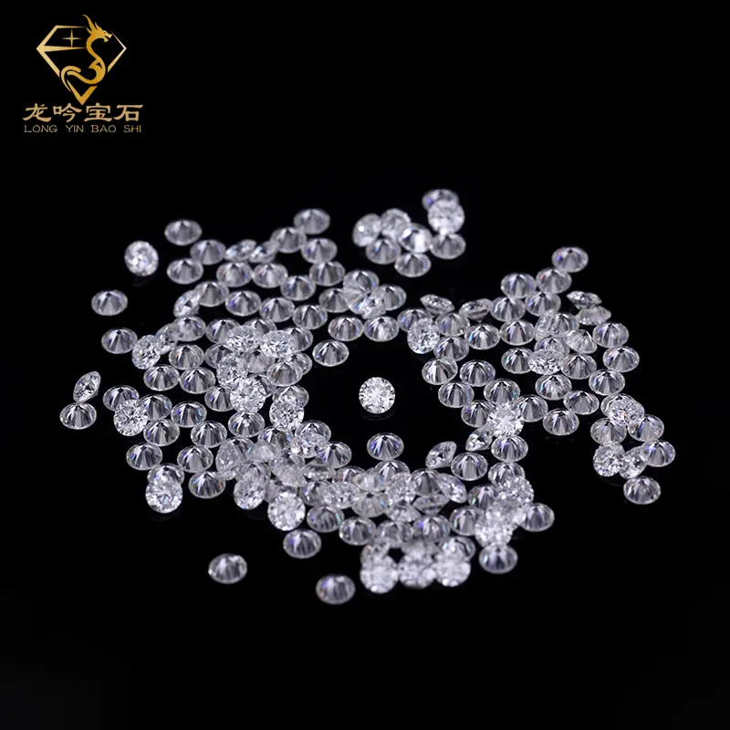 Vente directe d'usine fabrication de bijoux petite taille 1mm 1.8mm 2mm D VVS en vrac Moissanite pierre diamant en gros mêlée Moissanite