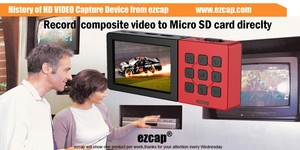 Ezcap 3.5นิ้ว LCD แบบพกพา Hdmi/av อุปกรณ์จับภาพวิดีโอที่มีการควบคุมระยะไกลสนับสนุนการเล่น/การจัดตารางเวลา/ไมโครโฟนใน - Product Image 3