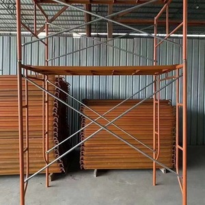 Fábrica Qualidade Ajustável Aço <span class=keywords><strong>Shoring</strong></span> Prop H Quadro Caminhada Prancha Escada Galvanizado Pintado Andaime