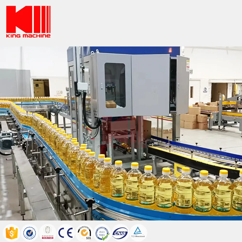 Factory Supplier Cooking Vegetable Olive Edible Oil Palm Bottle Filling Machine Fully Automatic Production Line