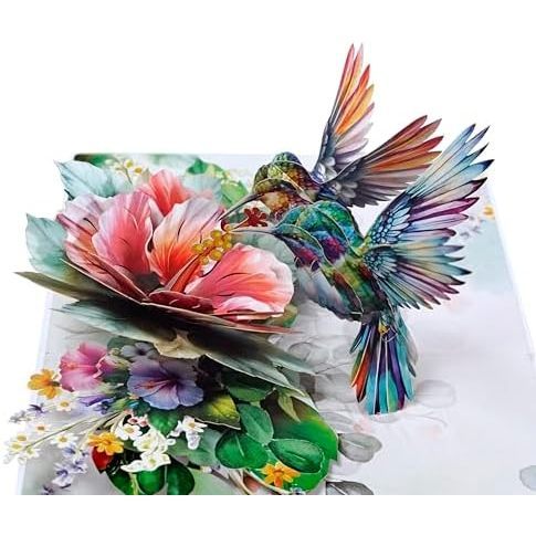 Colibrí Hibicus 6x8 pulgadas
