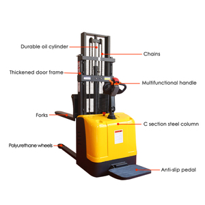 Vollelektrische 1.000kg/1500kg mit 1 Tonnen Kapazität Werkslager Verwendung Stand-on-Pallettenaufzug tragbare Lad-/Entlademaschine - Product Image 6