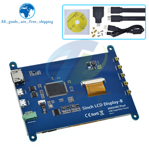 Monitor portátil TZT de 5 pulgadas HD MI 800x480 pantalla táctil capacitiva pantalla LCD para Raspberry Pi 4 3B +/ PC/Banana Pi / ESP32