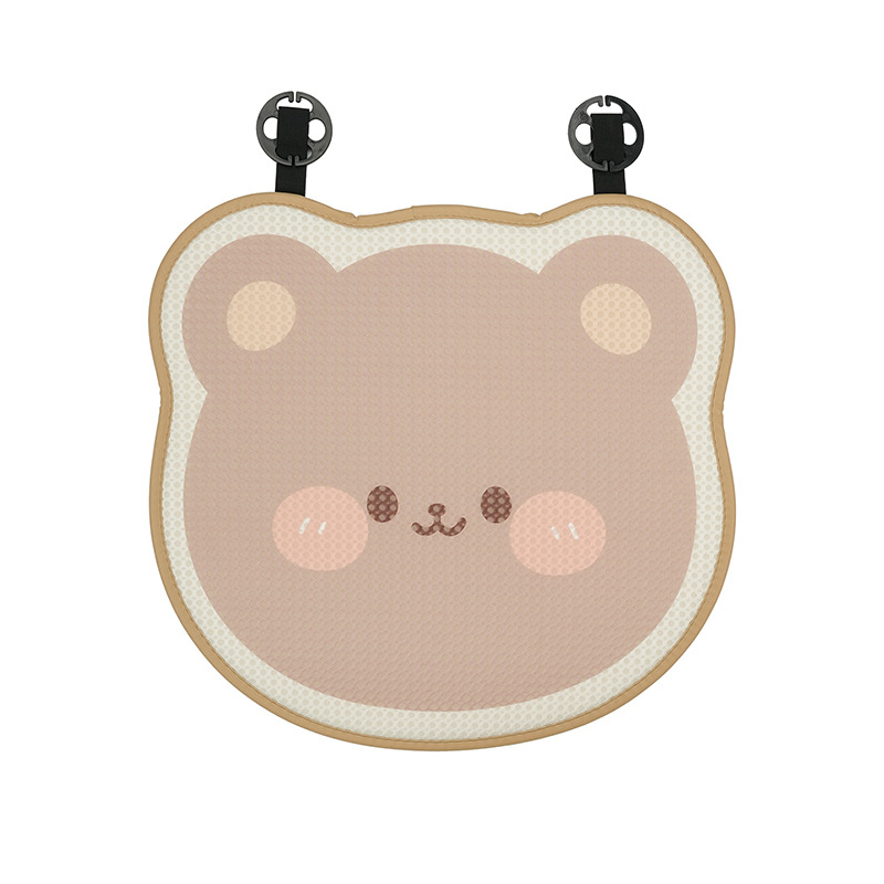 Coussin de siège en forme d'ours tulipe 3D en nid d'abeille, première rangée