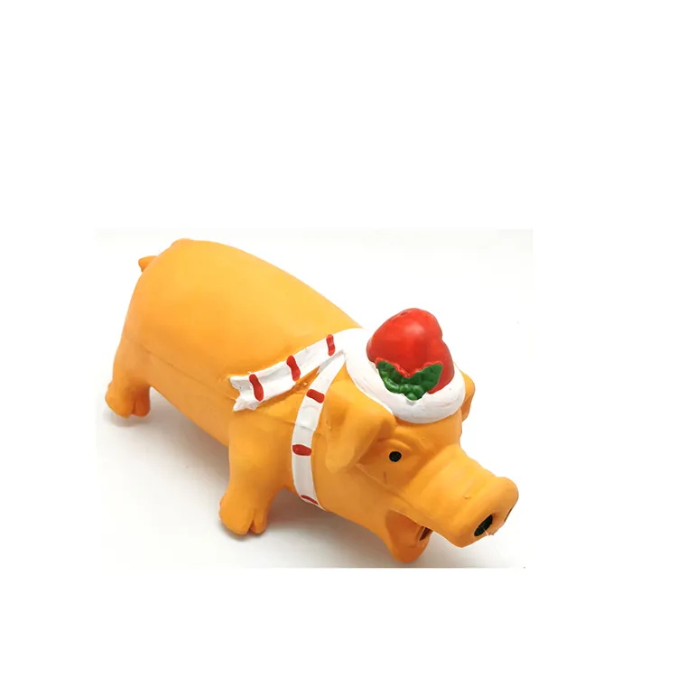 New arrival special design pig shape y manufacturer latex pet toy