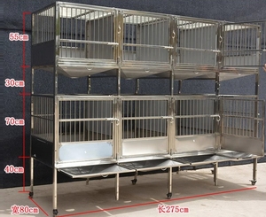 Sıcak satış çok fonksiyonlu evcil prova toptan veteriner kafes paslanmaz çelik Pet hastane kullanımı için - Product Image 4