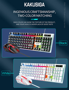 Office Colorful LED <strong>Computer</strong> and Tablet Desktop Set <strong>Keyboard</strong> and Mouse Combo <strong>for</strong> Gaming - Product Image 3