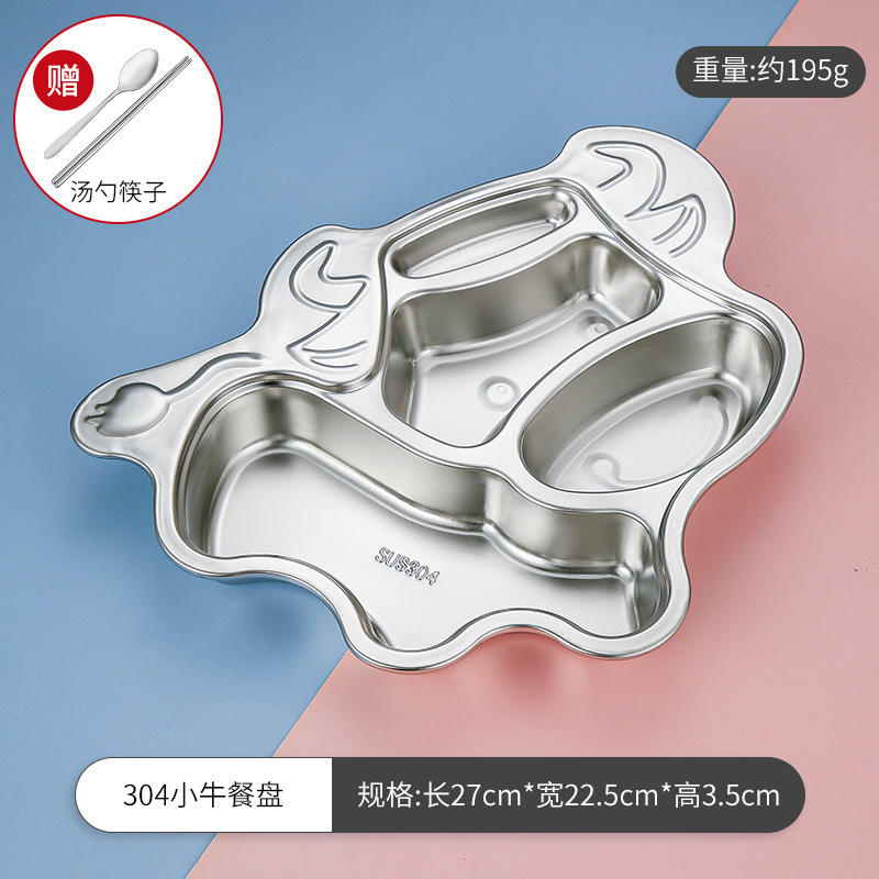 304 mavericks plaque de restauration rapide à trois compartiments