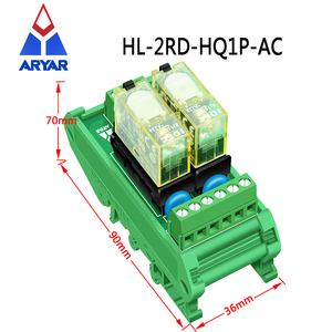 2チャンネルAC入力リレーモジュールAC 110Vまたは220VスリムDINレールマウント12Amp SPDTパワーリレーインターフェースモジュール - Product Image 2