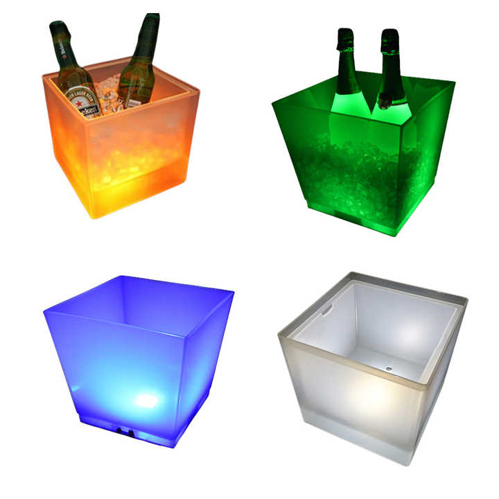 Secchiello per il ghiaccio a LED da 3,5 litri personalizzato con secchiello per il ghiaccio a LED in plastica a doppio strato