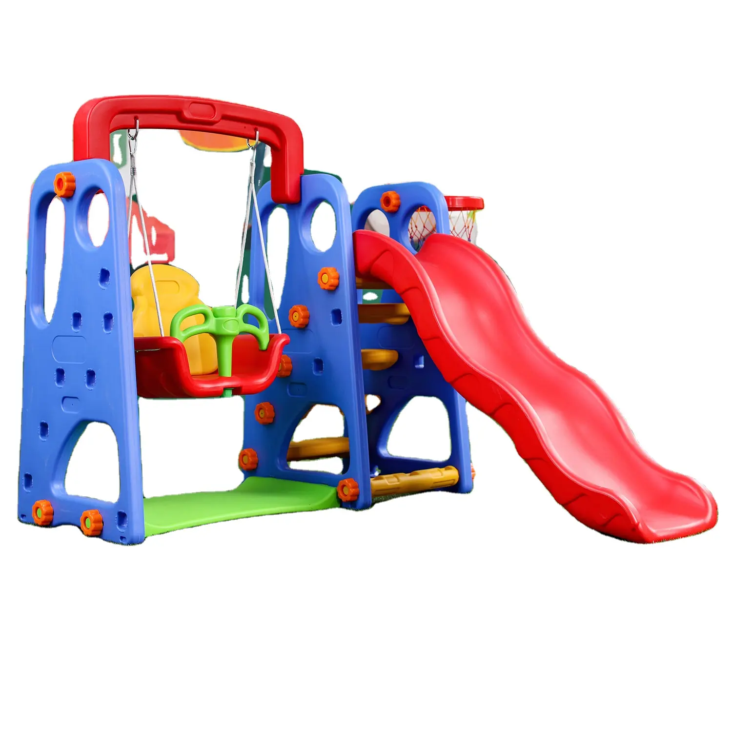 Factory Supply Attractive Price Children Kids Slide And Swing Set Plastic Indoor