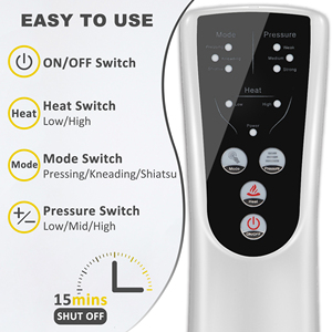 LY-670D 3 Intensities 3 Modes Electric air <strong>Compression</strong> <strong>Leg</strong> Massager Wraps for Circulation with Heat - Product Image 2