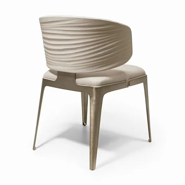 Cadeira de negociação de hotel de design simples em aço inoxidável de luxo leve Cadeira de jantar moderna para casa