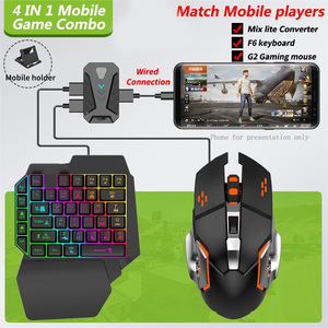 ตัวแปลงคอมโบเกมมือถือแบบ4 in 1พร้อมคีย์บอร์ด F6มือเดียวและเมาส์เล่นเกม G2สำหรับเล่นเกม - Product Image 5
