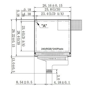 Piccolo schermo LCD 1.3 "pollici 240x240 tipo quadrato IPS TFT angolo di visione gratuito piccolo schermo Lcd - Product Image 5
