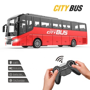 2.4ghz 4チャンネルリモコンバスおもちゃフル機能RCバスモデルおもちゃ、リアルなライトと子供用ラバータイヤバスおもちゃ - Product Image 5