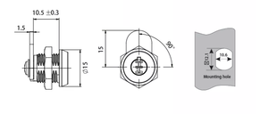M4 High Security International Patent Mini <strong>New</strong> <strong>Key</strong> System Cam <strong>Lock</strong> for Cash Box Money Box Mail Box with Master and User <strong>Key</strong> - Product Image 4