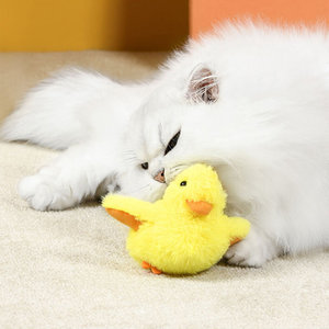 Fábrica USB Recarregável Flapping Duck Pet Squeaky Brinquedos Plush Pet Exercício Brinquedos <span class=keywords><strong>Catnip</strong></span> Interativo Pet <span class=keywords><strong>Products</strong></span>