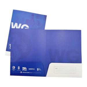 Công ty tùy chỉnh logo đôi Túi thư mục tập tin tay áo gấp trong nửa A4 trắng nâu giấy kraft tài liệu thư mục in ấn - Product Image 5