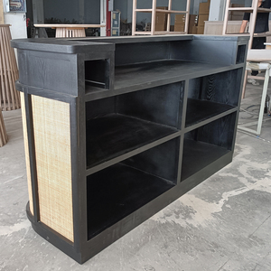 工厂藤制风格设计矩形酒吧柜台桌婚礼酒吧桌活动租赁 - Product Image 5