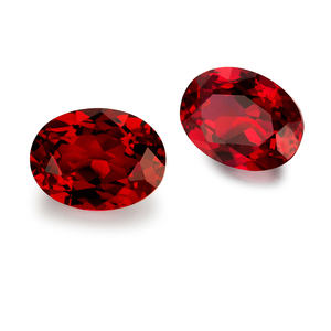 Il laboratorio ha creato il rubino coltivato in laboratorio con pietre preziose di forma ovale 5x7mm-9x 11mm OEM/ODM sintetico prezzo rubino Per carato