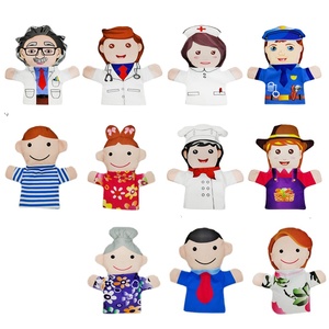 Educational Low MOQ Family Member Plush Hand Puppet Mother Father Son and Daughter Mother and Father Hand Puppet <strong>Toy</strong> - Product Image 1
