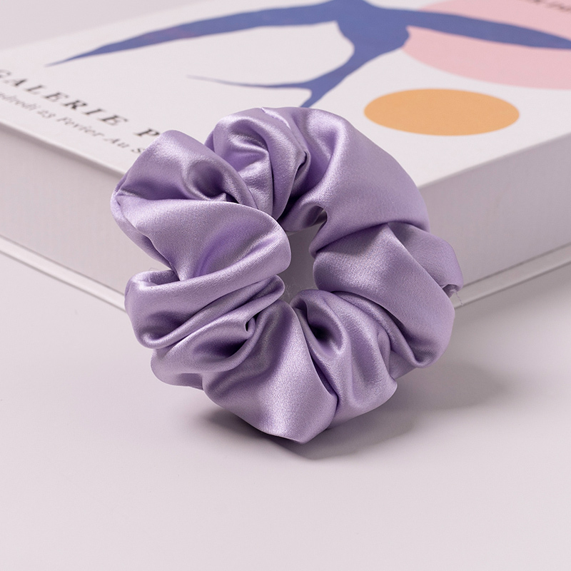 Purple Silk Scrunchie 4cm