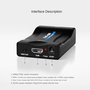 Convertidores de divisores de video HD de alta definición de 1080p Resolución 4K 60Hz SCART para convertidor HDM1 Pantalla de conmutador de cable Scart - Product Image 6