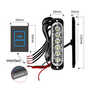 Yosovlamp Ultra-Thin 6LED Daytime Running Lights One-to-Four Car Grid Flashing Lights 18 Modes Wireless Remote <strong>Control</strong> A4 A3 <strong>K5</strong> - Product Image 3